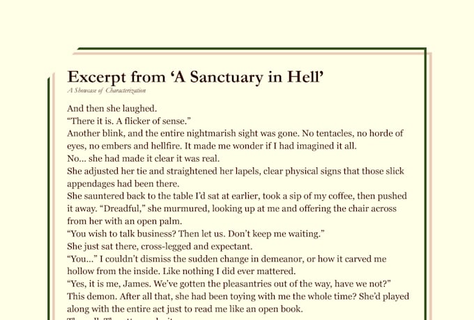 write a deep and compelling backstory for your character